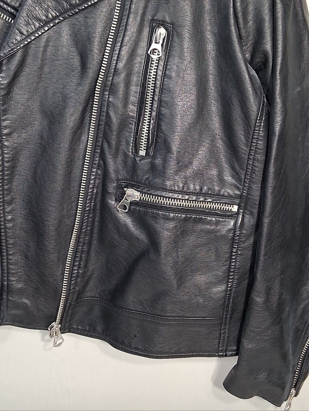 Torrid Size 4 Rebel Moto Bikercore Black Faux Leather Zippered And Snaps Jacket - Picture 5 of 14